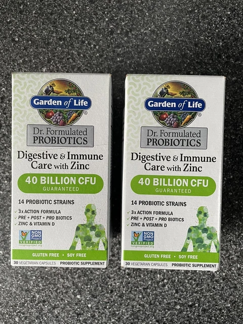 2x Garden of Life Dr Formulated Probiotic Digestive & Immune 30Ct Ex 7/23+