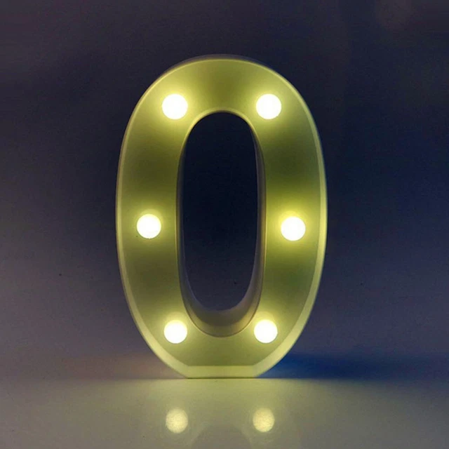 * BATTERY POWERED Digital Number LED Symbol Sign Lamp Home Decoration
