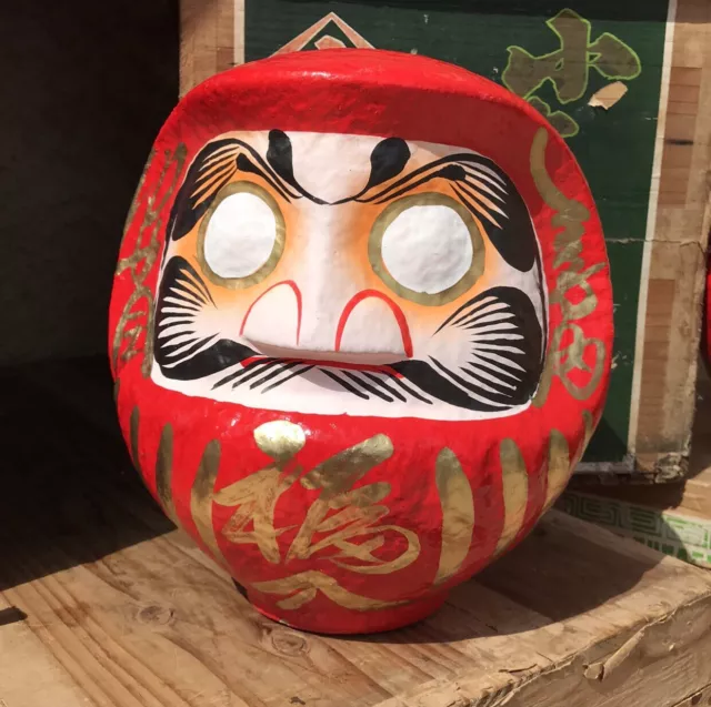 daruma doll - Japanese Folk Art Piece - 7’’