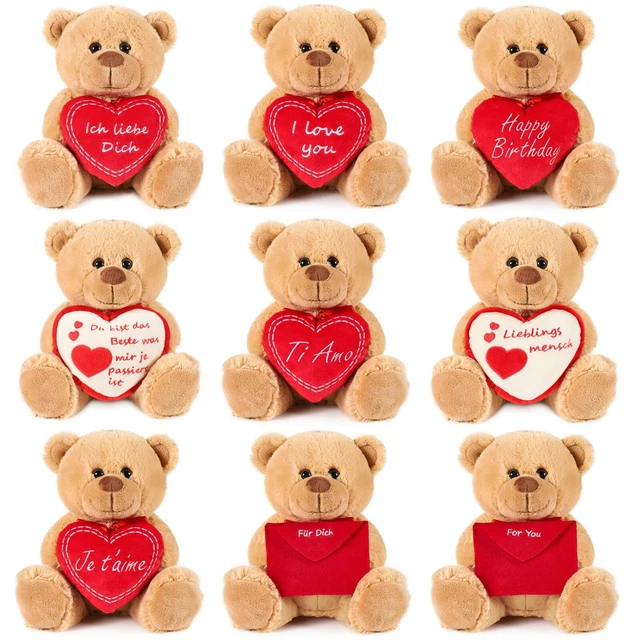 BRUBAKER XXL peluche nounours 100 cm de haut beige animal en peluche