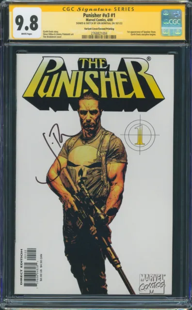 Punisher Vol 3 # 1 Signed by Jon Bernthal 04/2000 CGC 9.8 SS new case 2nd print