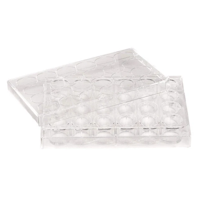 LAB SAFETY SUPPLY 11L796 48 Well Tissue Culture Plate w/Lid,PK50