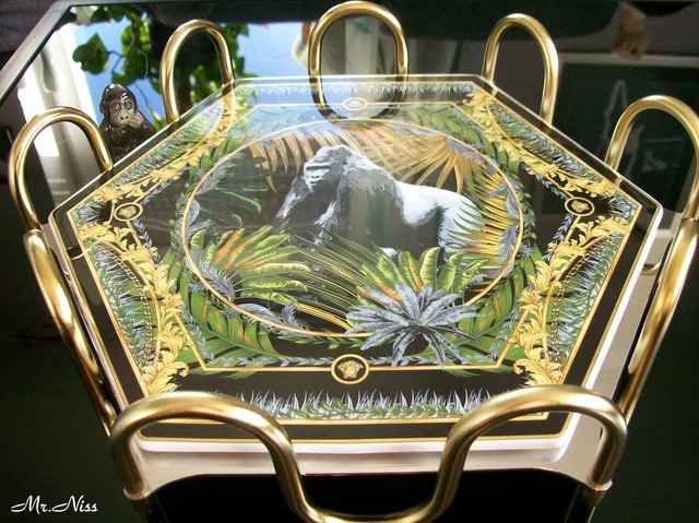 Rosenthal Versace Le Régne Animal Bob Tablett 31 cm x  27 cm 1 A NEUWARE & OVP