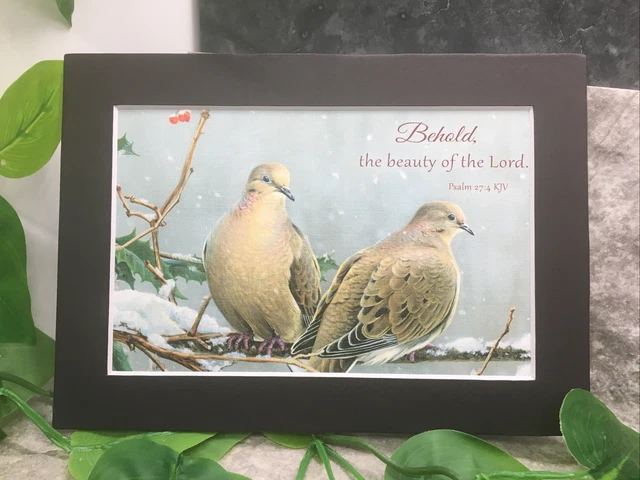 New Handmade 5x7 (Matted 4x6) Inspirational Scripture Songbirds Free Ship 565