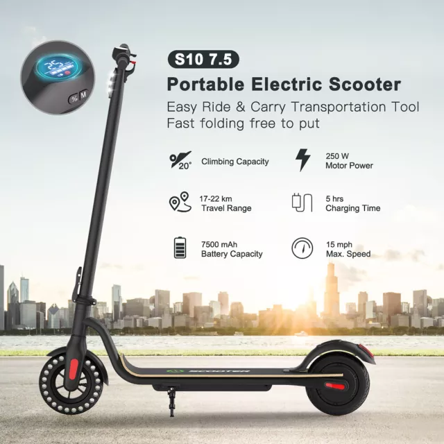 Megawheels S10 Scooter Trottinette Electrique E-Scooter Pliant 250W 7.5Ah