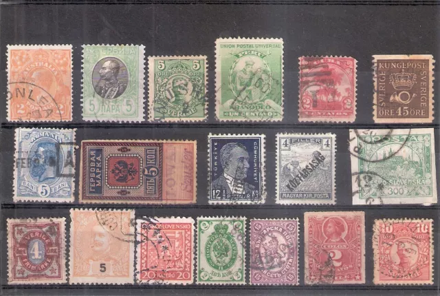 **Monde Lot Timbres Anciens. A Etudier**