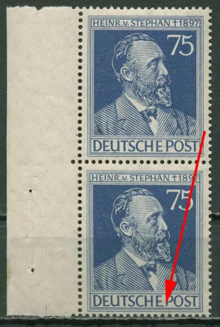 Alliierte Besetzung 1947 Heinrich v. Stephan mit Plattenfehler 964 IX postfrisch