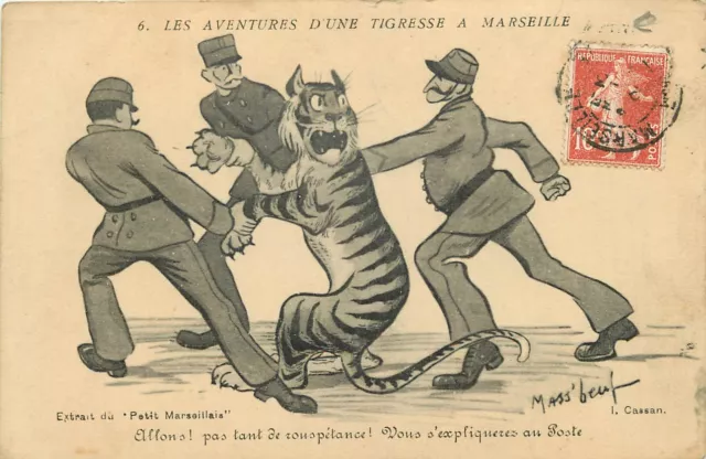 Humour   Les Aventures D'une Tigresse A Marseille  Illustrateur Mass'beuf