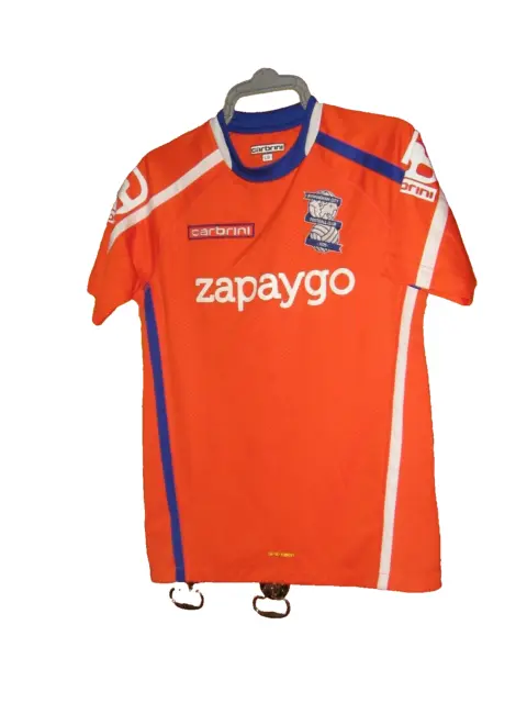 Birmingham City Football Shirt Carbrini Orange Away Shirt sze LB age 11-12 years