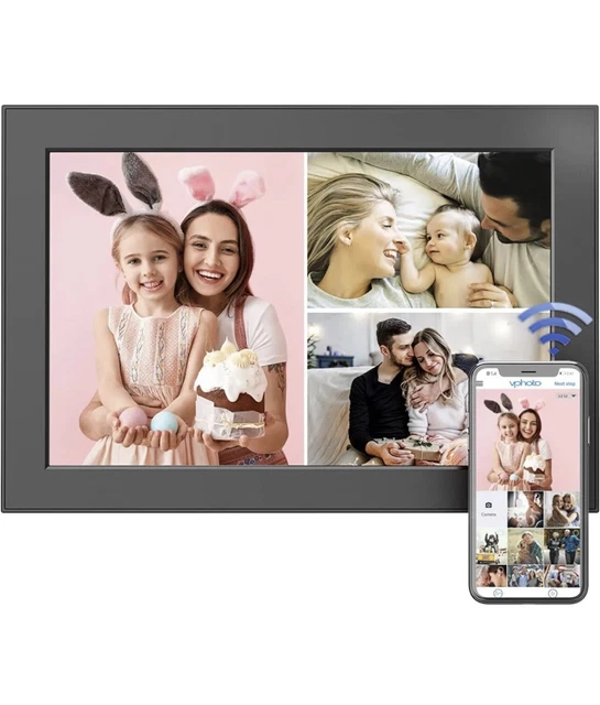 FULLJA 10.1-Inch Digital Photo Frame WiFi Digital Picture Frame