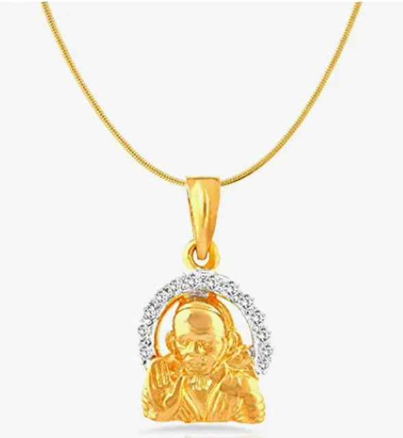 INDIAN TRADITIONAL GOLD Plated Shirdi Sai Baba Pendant For Unisex EUR ...