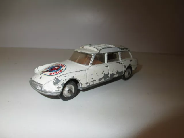 Citroën DS Break Safari Hiver Ski - Jouet Corgi Ref 475 (État Joué, Blanc, 1:43)