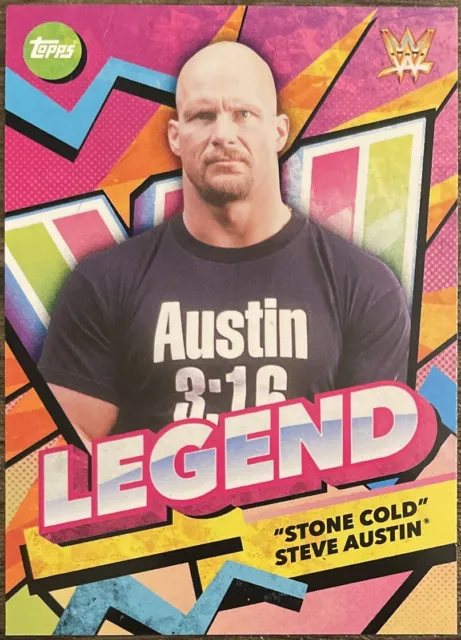 Topps WWE Superstars 2021 Card - #166 Stone Cold Steve Austin - LEGEND