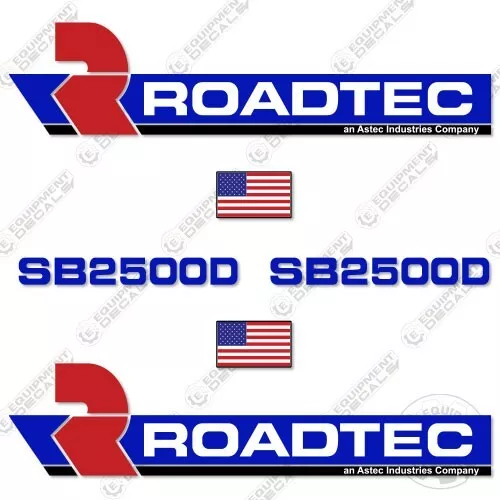 Roadtec SB2500D Decal Kit Asphalt Paver Equipment Decals