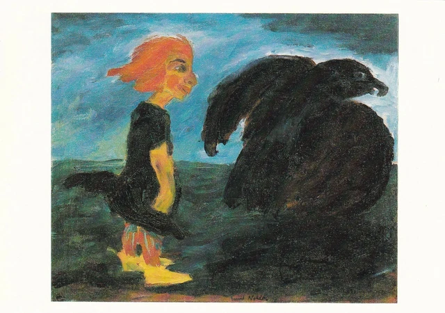 EMIL NOLDE DAS Kind und der große Vogel Postkarte unbenutzt Sehr guter