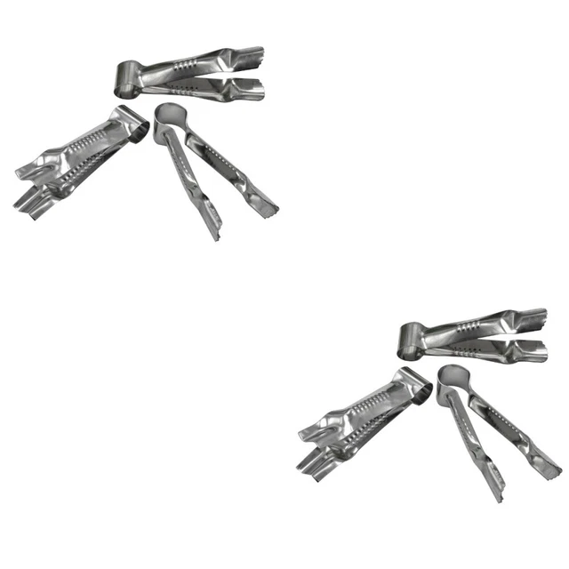6 pz clip in pizzo per torta in acciaio inox morsetto fondente curva crimpante