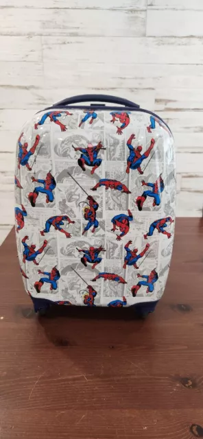 Pottery Barn Kids Spider-Man Hard Sided Spinner Luggage   suitcase    Rare HTF