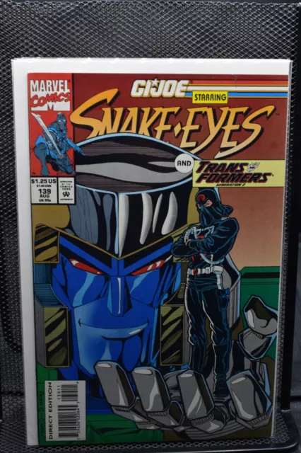 G.I. Joe A Real American Hero #139 Direct Marvel 1993 Snake Eyes Cobra 9.0