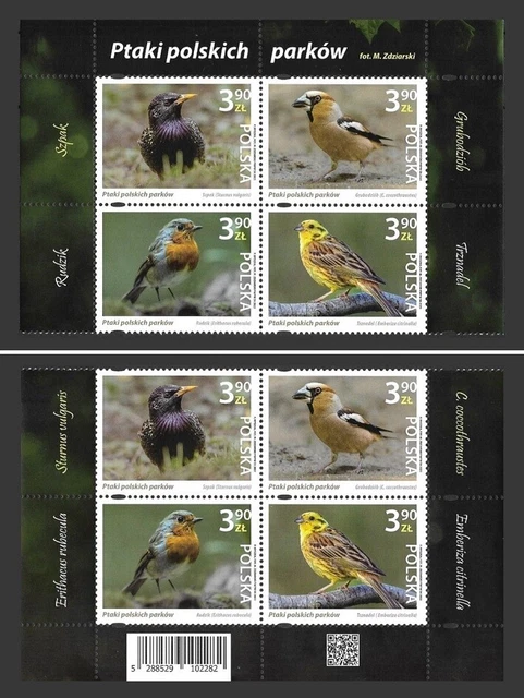 Polen Mi.Nr. 5438-5441** (2023) postfrisch/Vögel in polnischen Parks