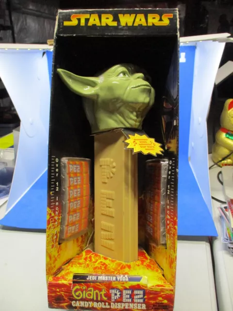 Jedi Master Yoda GIANT PEZ Dispenser STAR WARS 12" Brand New candy roll SEALED