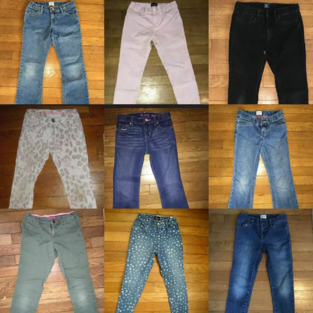 *build your own huge lot girl jeans pants GAP old navy children place 7 8 9