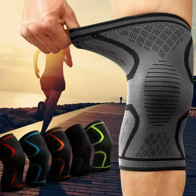 2 Stück Kniestütze Sport Kniebandage Knee Support Knieschutz Fitness Knieschoner