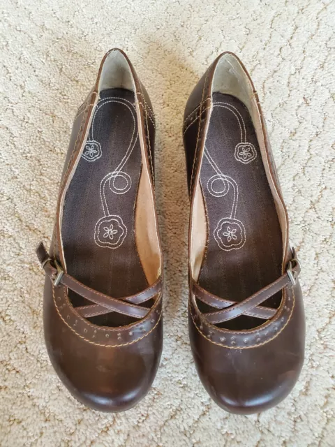 Faux Leather Brown Flats 3