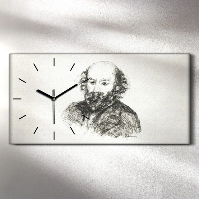 Horloge Murale Toile Coloray 60x30 Cm Fruit Contours Coloré - Design Moderne Silencieux