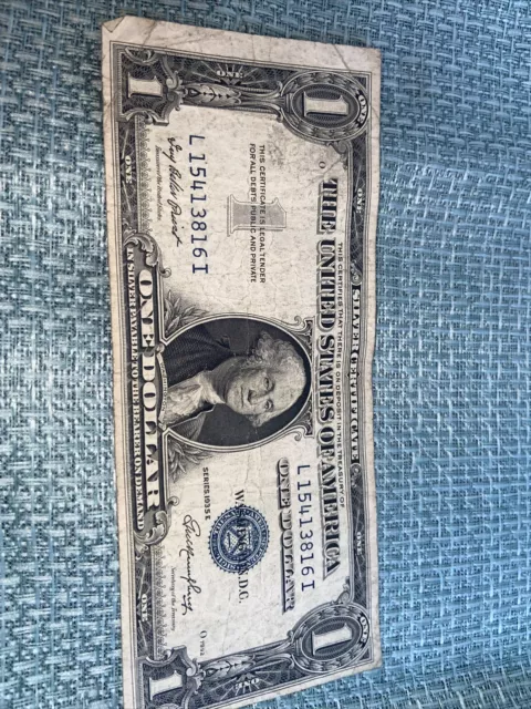 Series 1935 E Blue Seal $1.00 One Dollar Silver Certificate Note
