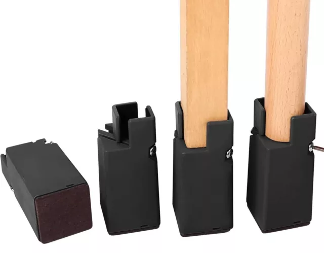 Solleva letto per mobili regolabili con morsetto a vite, (set di 8) si adatta quadrato/rotondo C