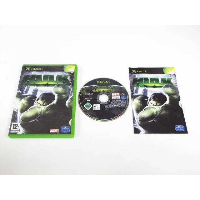 Jeu Hulk Complet Sur Xbox - Version PAL, Boîte Et Notice, état Correct (CD Rayé Mais Fonctionne)