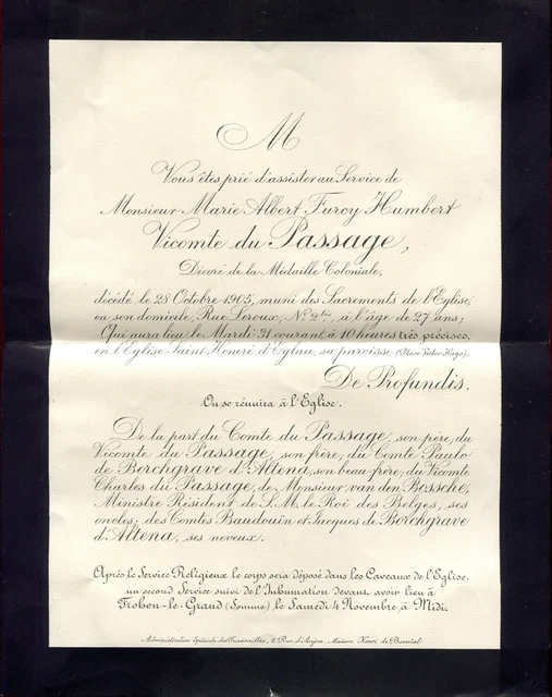 Faire-Part De Décès Ancien - Famille Clappier Vicomte De Venel D'Oraison 1864