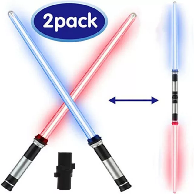 2X Lightsaber Led Flashing Light Saber Star Wars Sword Kids Toys Weapons Gift AU