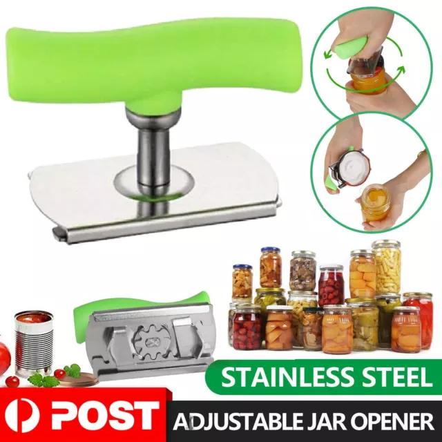 NEW Adjustable Stainless Steel Twist off Jar Opener For Seniors with Arthritis