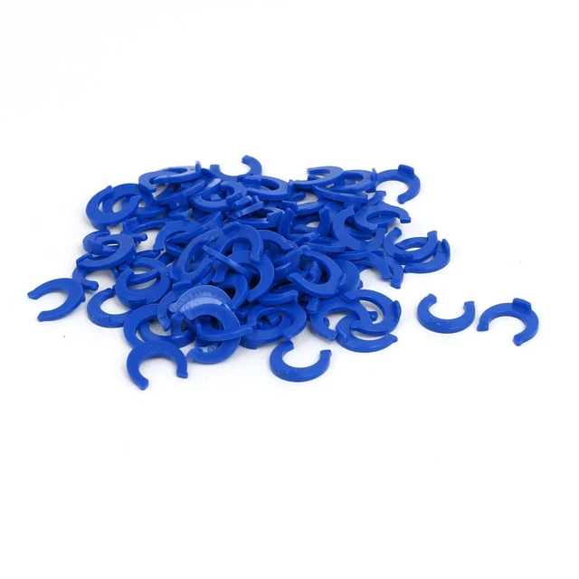 Uxcell 30pcs Clip Di Bloccaggio 1/4" Blu Plastica Per Acqua Per Osmosi Inversa Raccordi Filtro - Foto 10