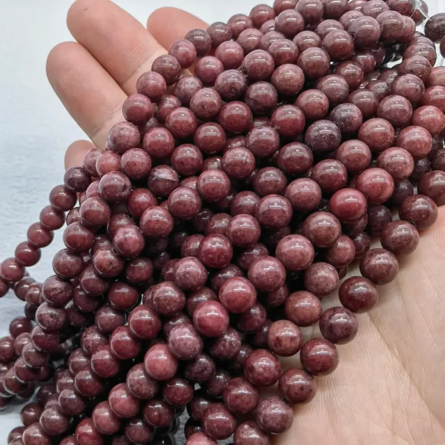6mm Natural Dark Red Garnet Smooth Roudnd Gemstone Loose Beads 15''AAA