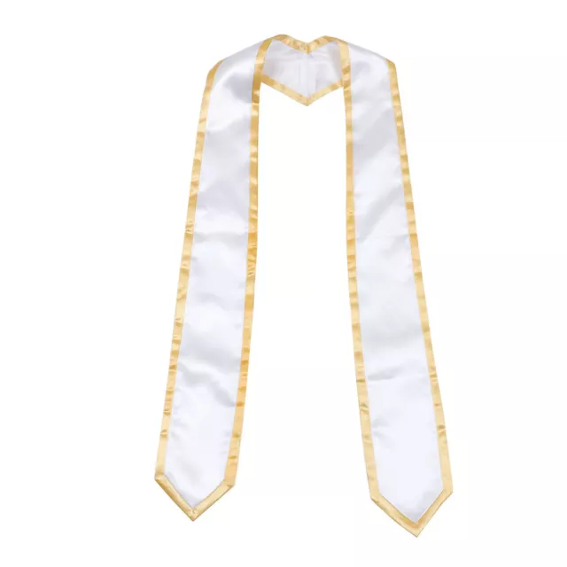 White Formal Dresses Class of 2021 Stole Graduation Straps Shawl