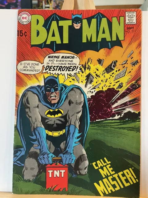 Batman 215 Late Silver Age DC 1969 Robin Frank Robbins Irv Novick cover
