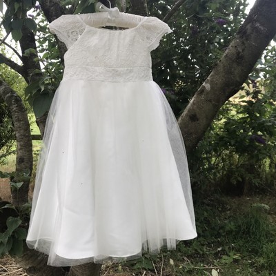 John Lewis Tulle Ivory Flower Girl Wedding Dress (Age: 4)
