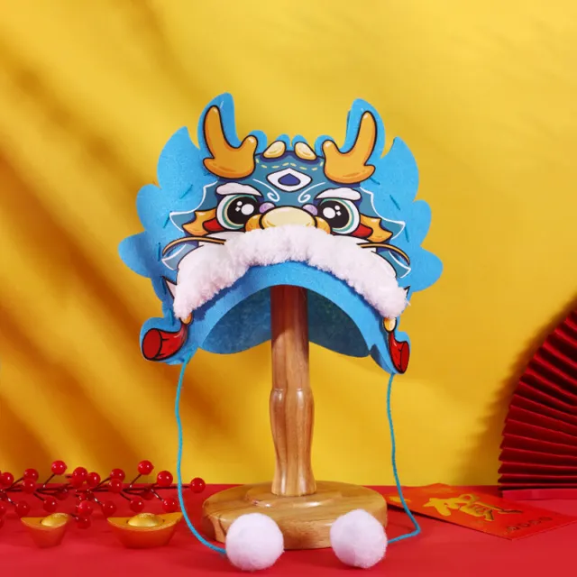 Nouvel an chinois Dragon Hat tissu non tissé DIY Craft Accessory New Year Gift