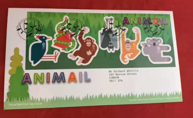 2016 Animail Animals 6 GB Stamps First Day Cover Pictorial Playing Place SHS