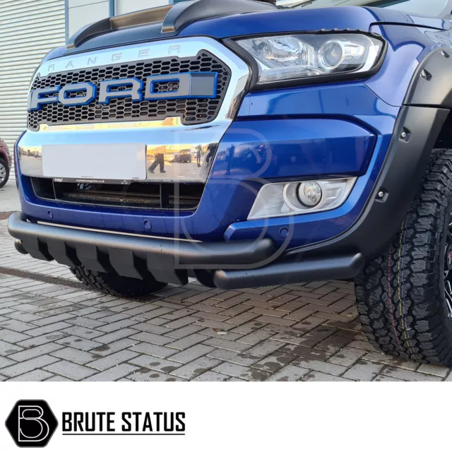 Ford Ranger 2015+ mattschwarz City Bar (Spoiler Stoßstange Schutz Nudge Bull Bar) 3