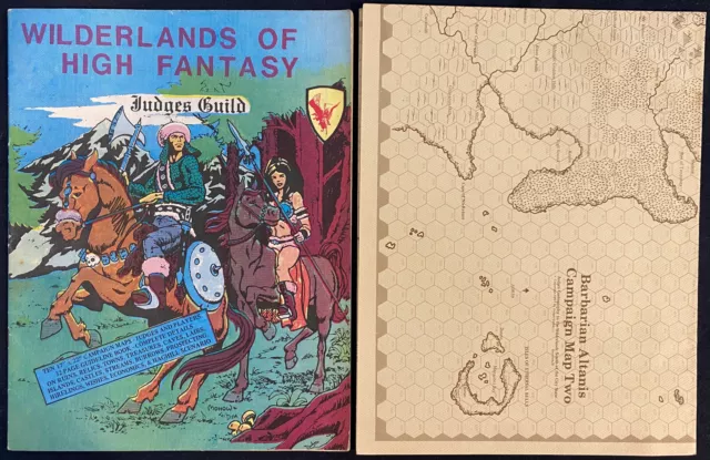 1977 Judges Guild D&D Module Wilderlands of High Fantasy 4th Edition with Maps