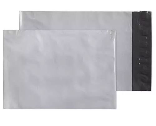C4+ Peel and Seal Polythene Envelopes, White, Pack of 100