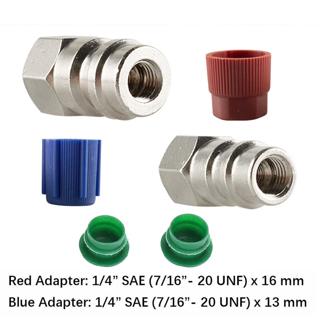 View of A/C CHARGING PORT Adapter Retrofit R12 to R134a Conversion Fitting kits ...