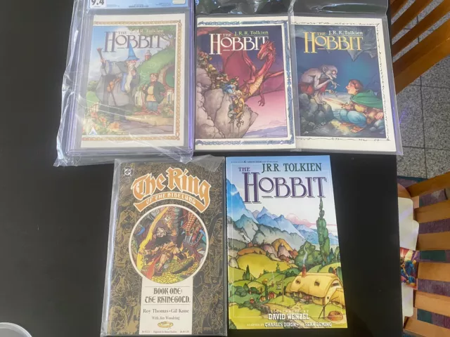 Hobbit #1 CGC 9.4 1ST PRINT LORD OF THE RINGS ECLIPSE COMICS 1989 Lot 5 Set