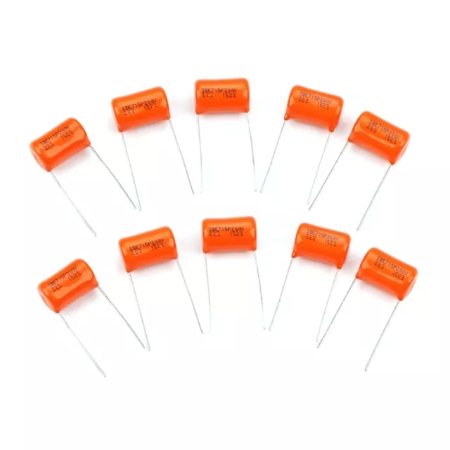 10Pcs Vintage Orange Tone Caps Guitar Bass Tone Caps Capacitor 200v 715P .022uf