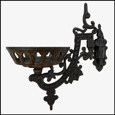 9" Cast Iron Oil Lamp Wall Bracket Assembly Victorian Style - New