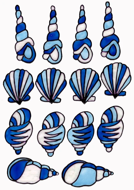 Window Color Bild Fensterbild Aufkleber  " 14 Muscheln  " 154