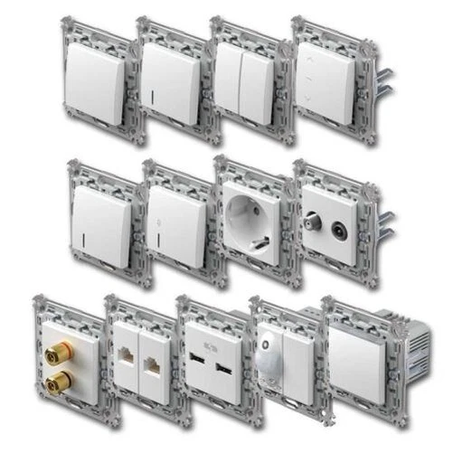 Module + Commutateur de Programme Prise Courant Blanc Flush Haut Interrupteur 3
